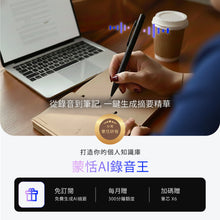 將圖片載入圖庫檢視器 蒙恬AI錄音王 | AI錄音筆，錄音、逐字稿到筆記，一鍵生成摘要，支援中英台客語混和辨識
